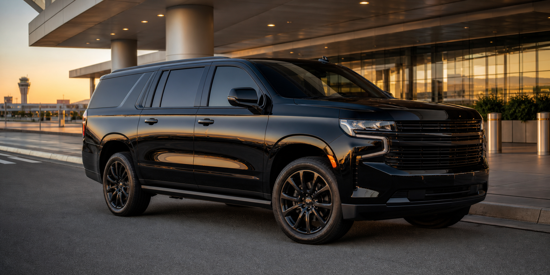 Black luxury Suburban SUV for Burman Limo Services